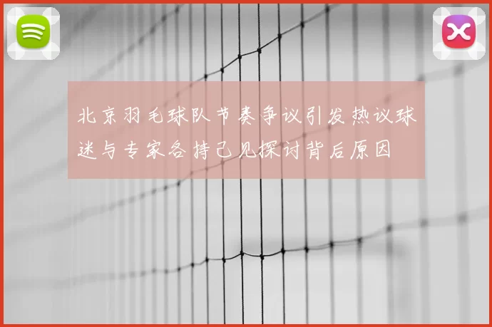 北京羽毛球队节奏争议引发热议球迷与专家各持己见探讨背后原因