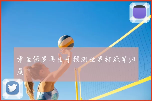 章鱼保罗再出手预测世界杯冠军归属